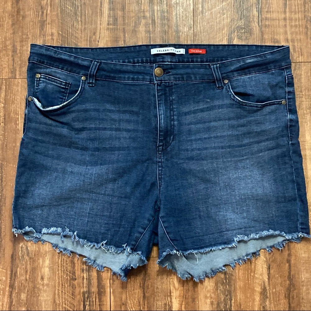 Celebrity Pink Raw-edge Jean Shorts